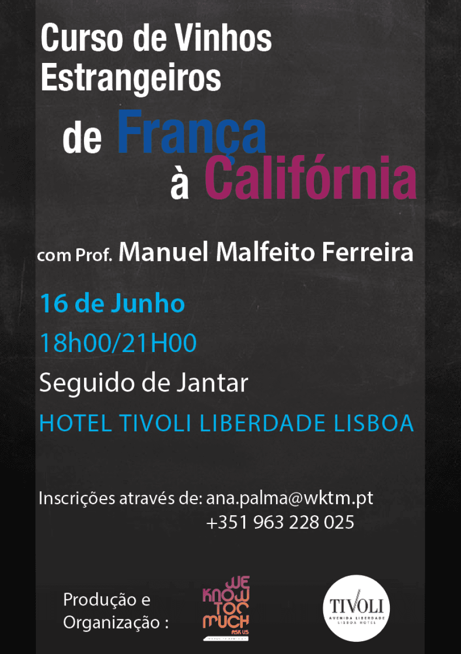 Curso de Vinhos Estrangeiros: de França à Califórnia 