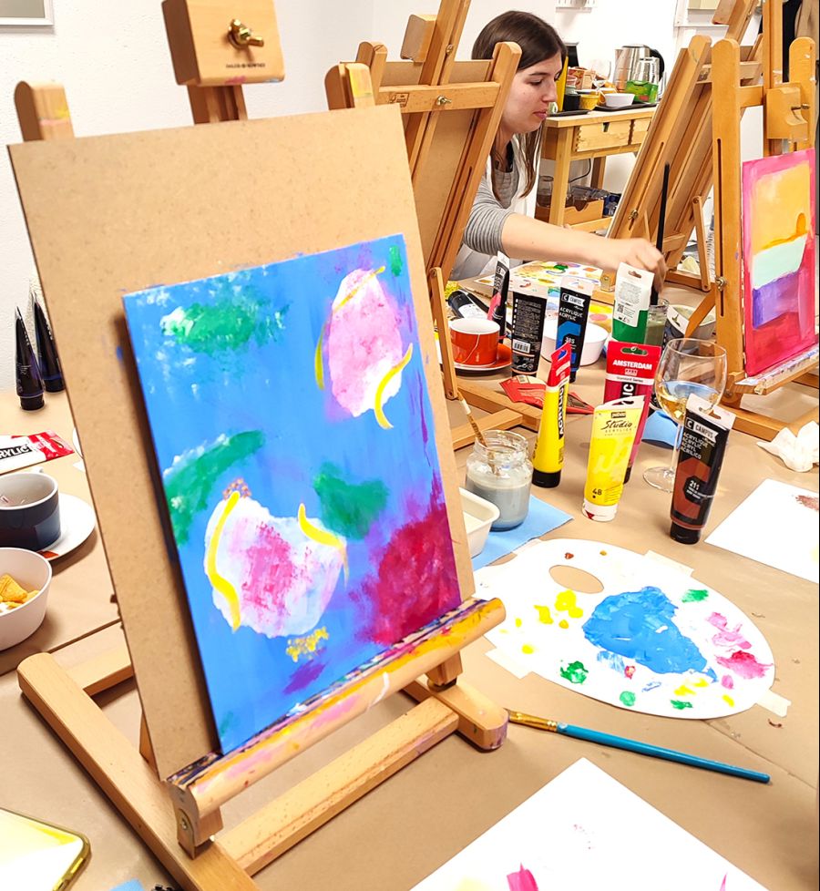 Workshop de Arte Abstrata - Abstract Art with Acrylics