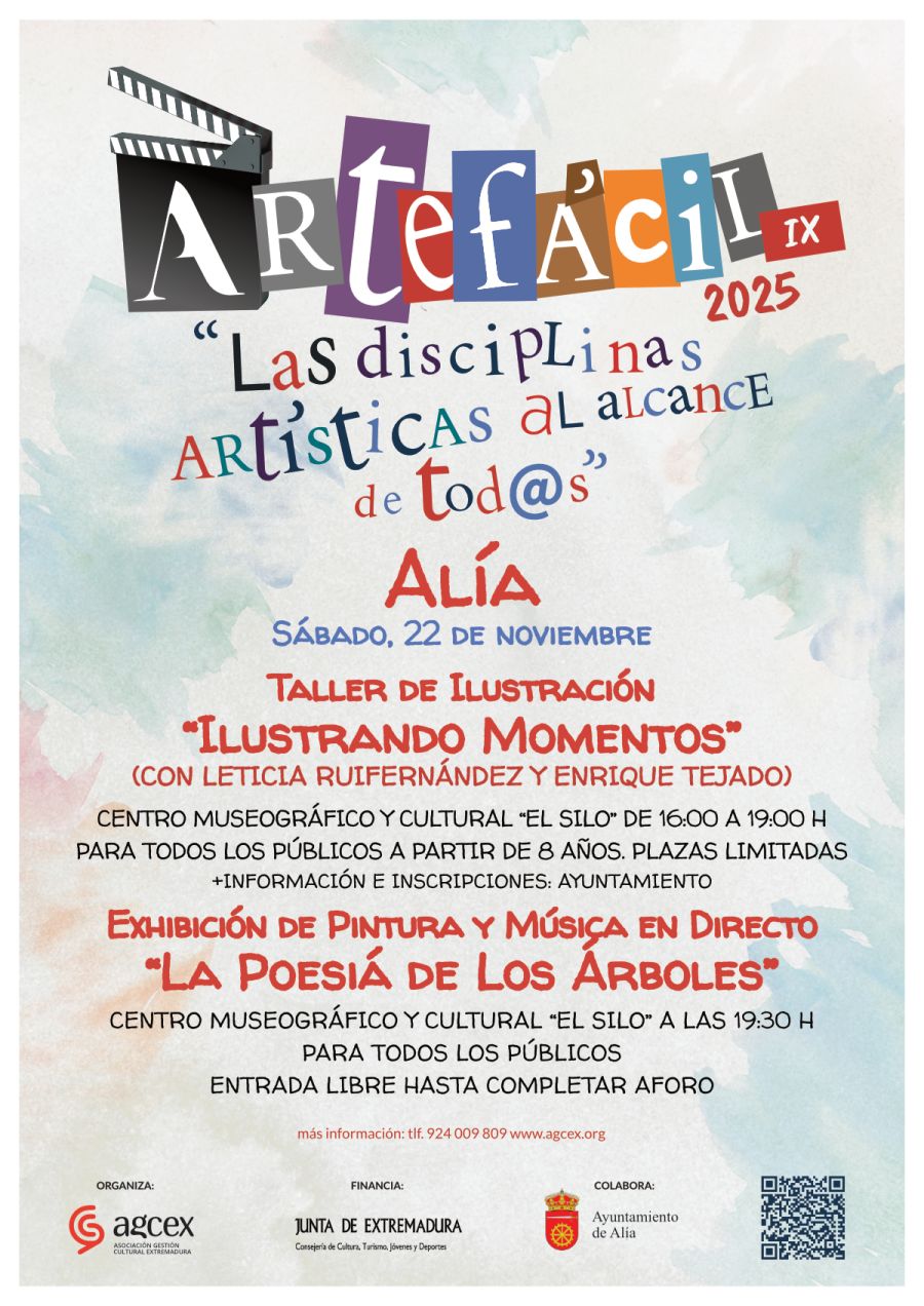 ArteFácil25. Ilustrando momentos. “Ilustrando momentos”, Taller de Ilustración/ “La poesía de los árboles”. Exhibición de pintura y música en directo con Letici