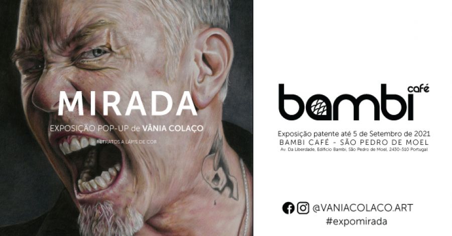 'Mirada' - Exposição de Vânia Colaço -  Retratos a lápis de cor 