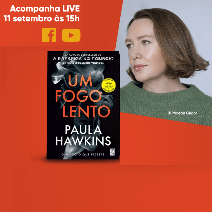 Paula Hawkins vai estar LIVE no Facebook da Fnac Portugal para lançar o seu novo thriller, UM FOGO LENTO! 