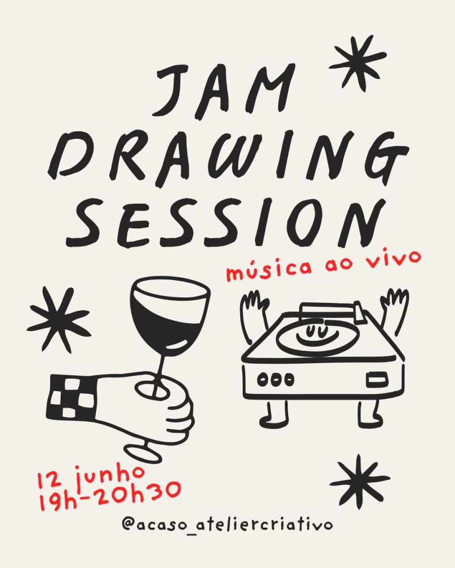 JAM DRAWING SESSION - Aberta a todos, esta jam é um convite a soltar o traço, experimentar sem medo e descobrir o prazer do inesperado