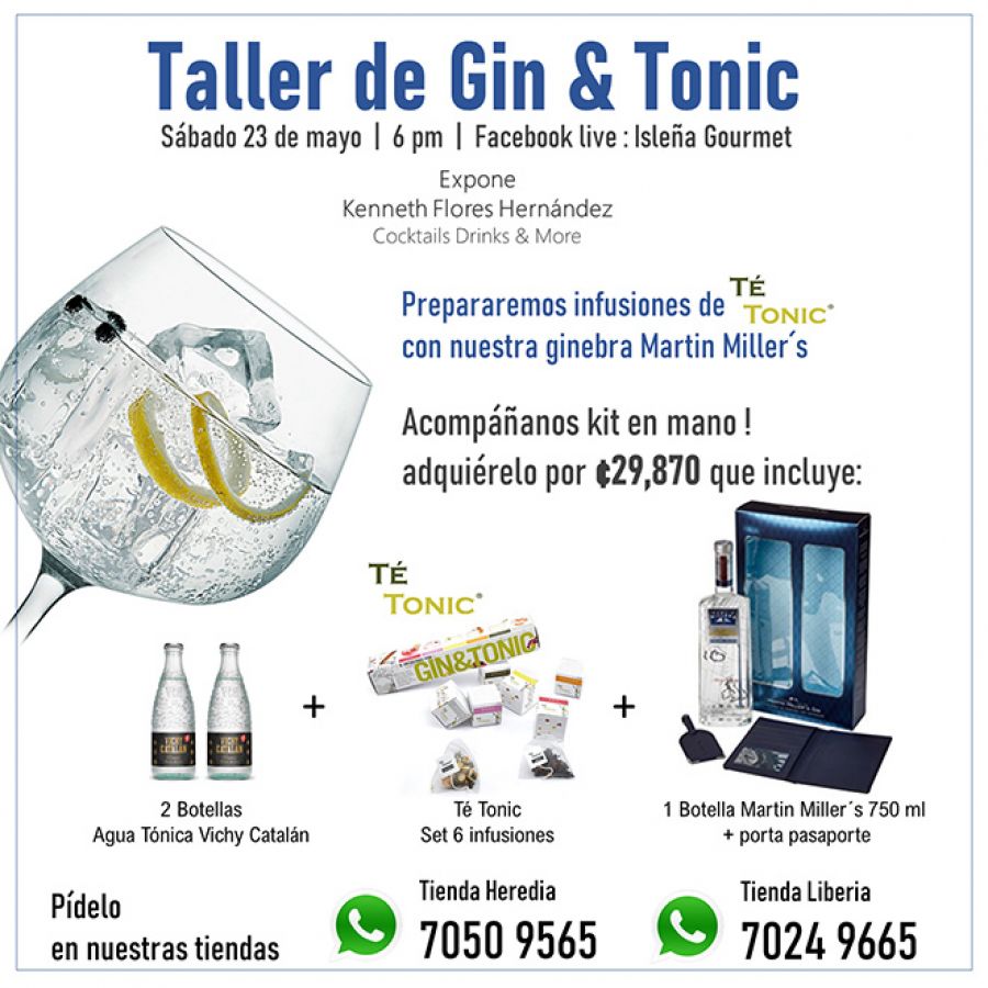 Taller virtual de Gin & Tonic. Isleña Gourmet