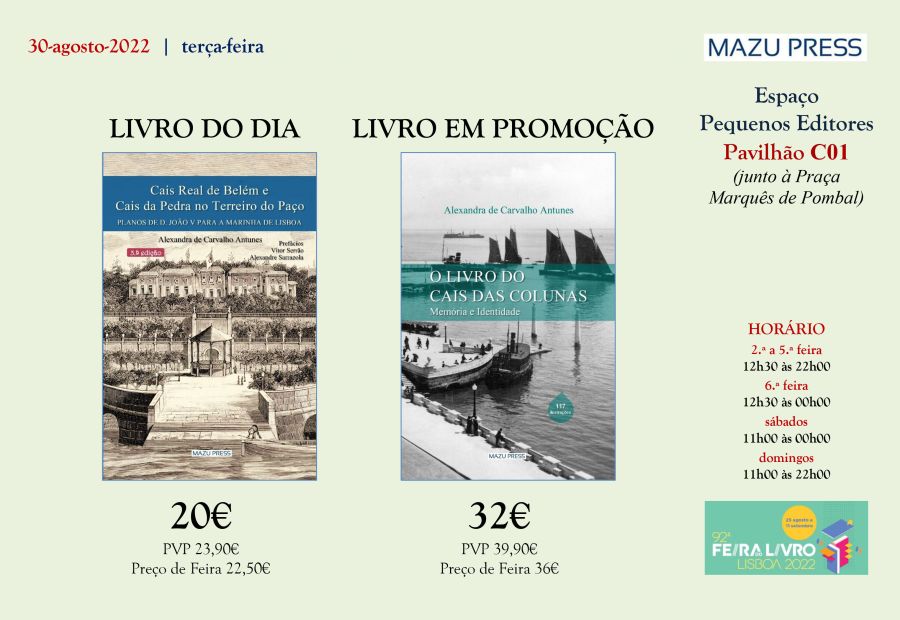 Livro do Dia & Livro em Promoção | ed. Mazu Press | Feira do Livro de LISBOA | Espaço Pequenos Editores (Pav. C01)