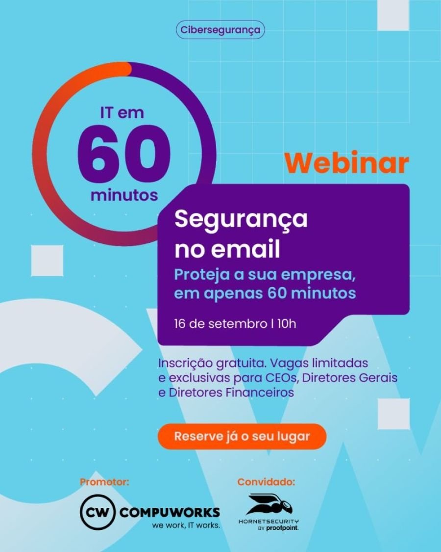 Webinar gratuito sobre segurança de email empresarial