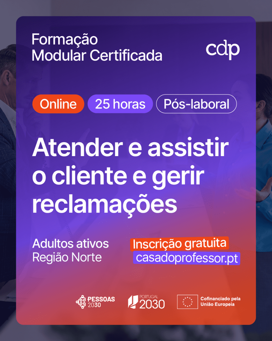 Formação gratuita e online: Atender e assistir o cliente e gerir reclamações