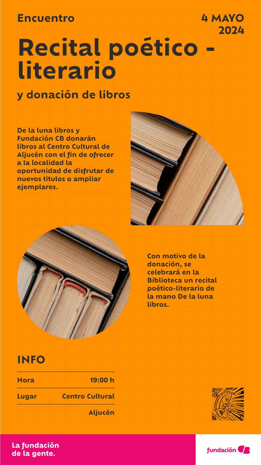 Donación de libros y recital poético-literario en Aljucén (Badajoz)