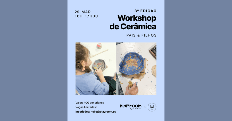 Workshop de Cerâmica para Pais e Filhos na Playroom