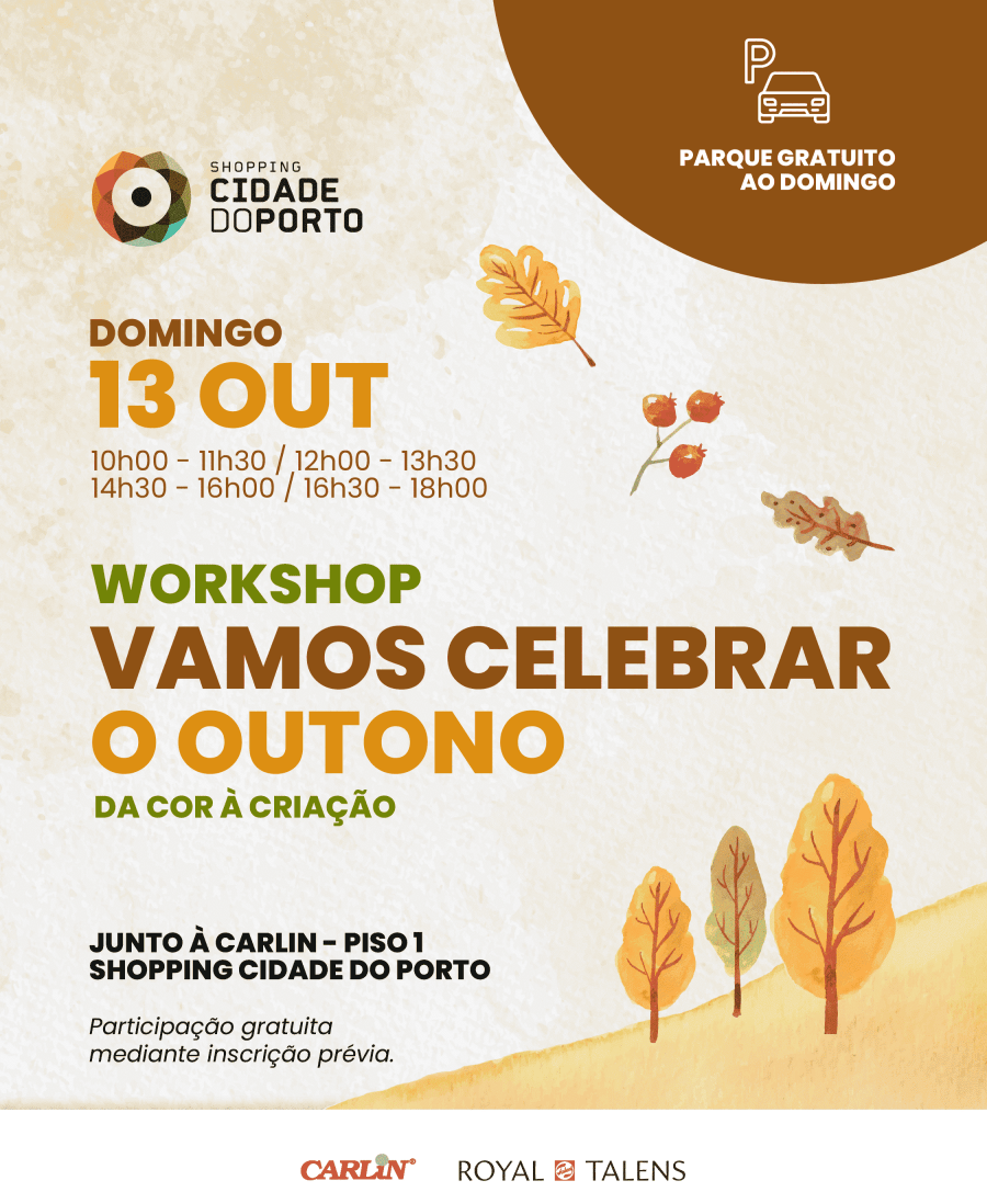 Celebre a chegada do Outono no Shopping Cidade do Porto