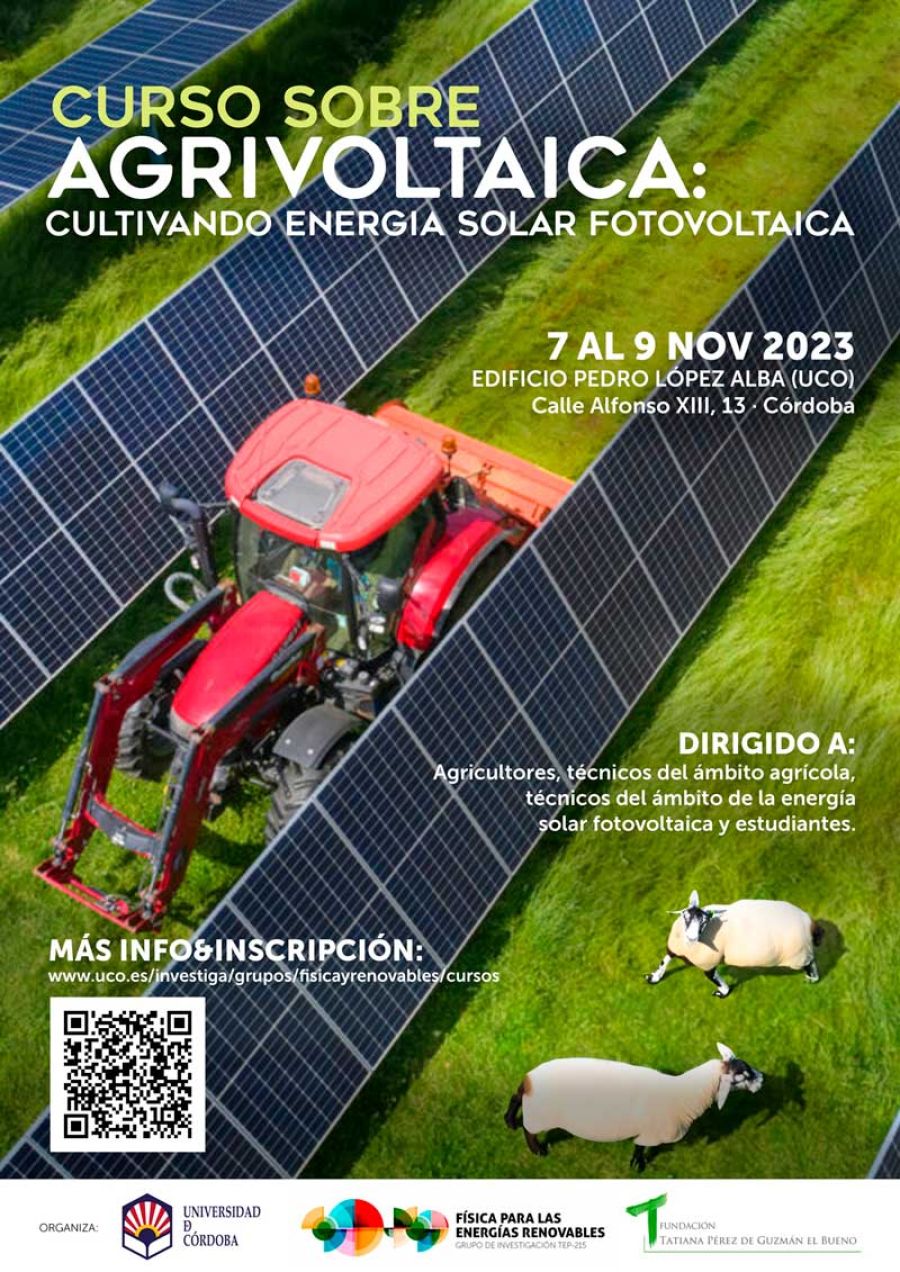  Curso Física para las energías renovables. Universidad de Córdoba. 7 de noviembre de 2023