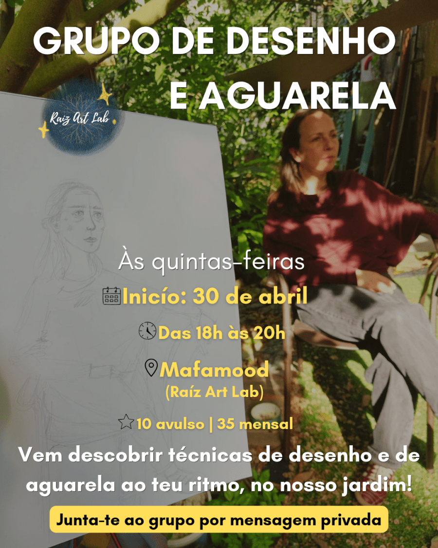 Grupo de desenho e aguarela