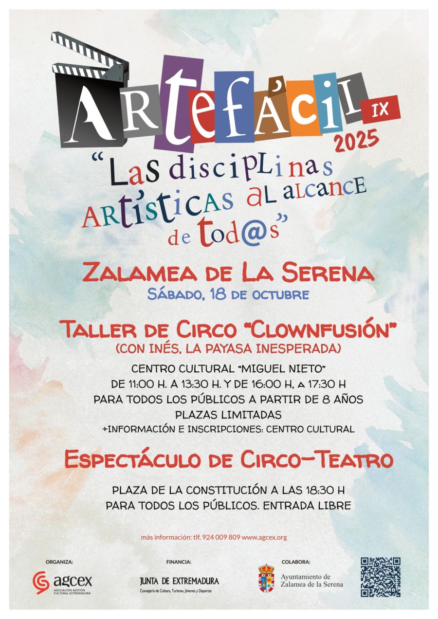 ArteFácil25. 'CLOWNFUSIÓN'. Taller y Exhibición de Circo con Inés, la Payasa Inesperada.