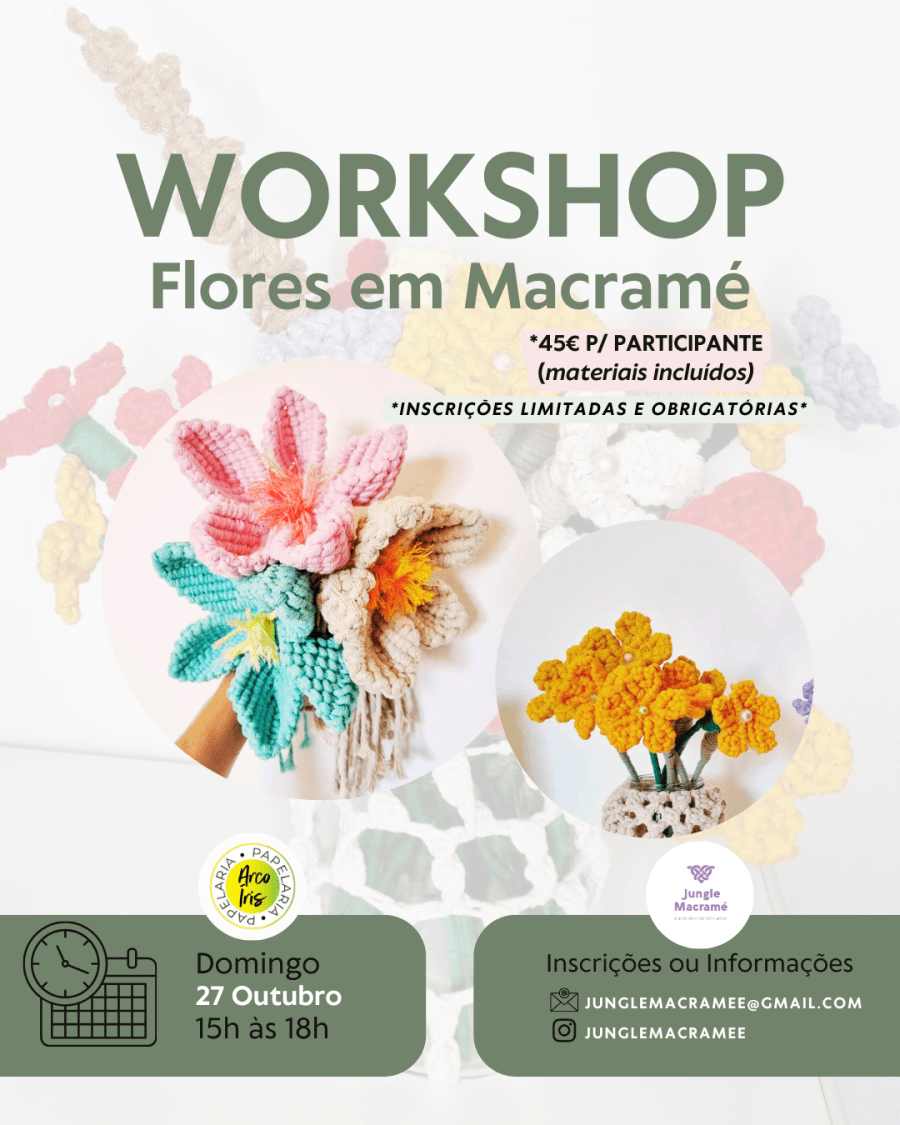 WORKSHOP FLORES EM MACRAMÉ