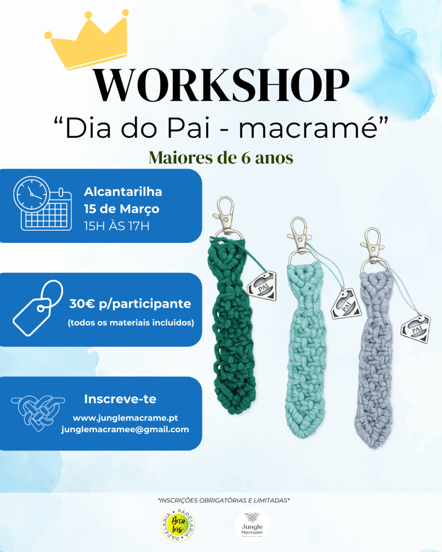workshop macramé - dia do pai