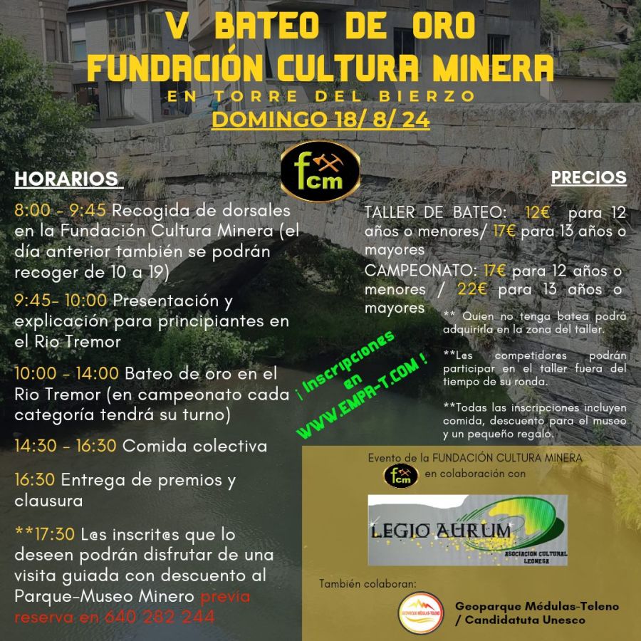  V BATEO DE ORO FUNDACIÓN CULTURA MINERA
