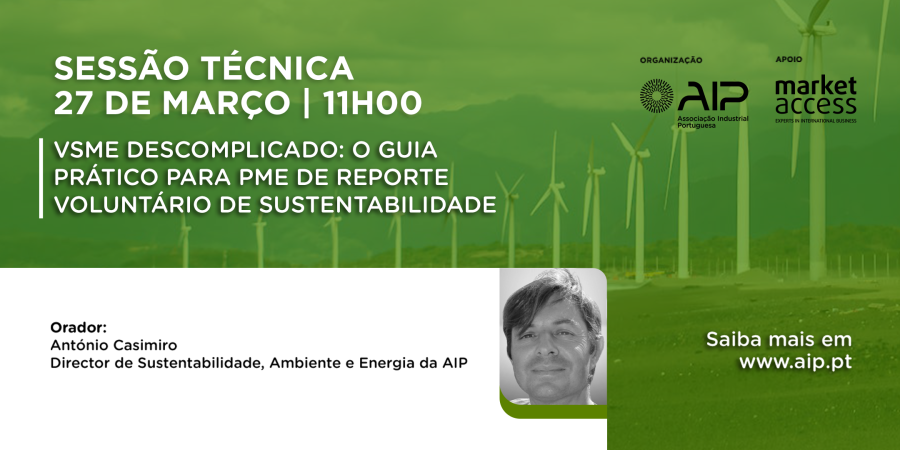 Sessão Técnica Online 'VSME Descomplicado: O Guia Prático para PME de Reporte Voluntário de Sustentabilidade' 
