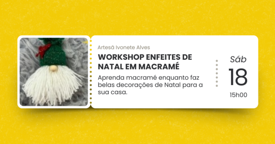 Workshop Enfeites de Natal em Macramé