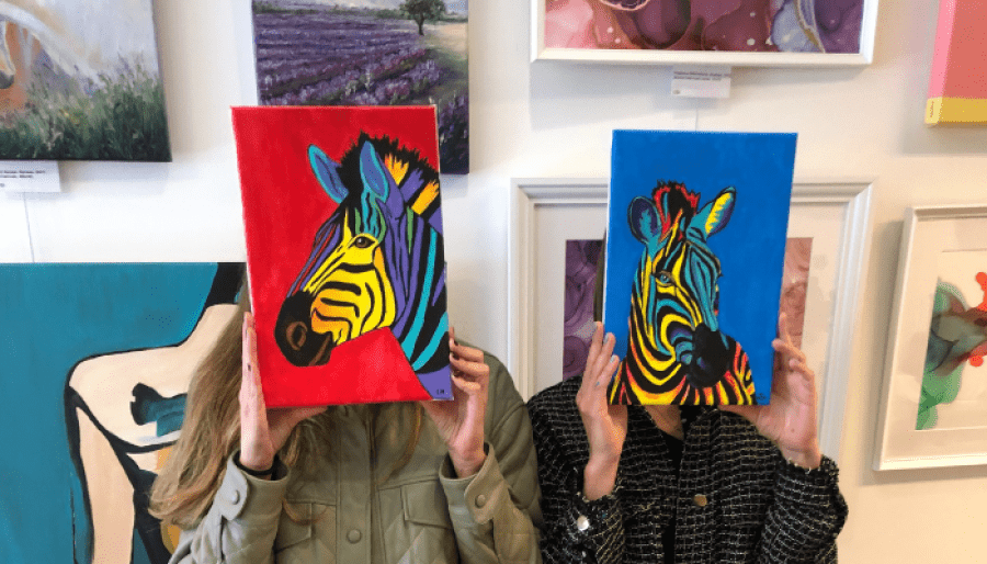 Pop Art Zebra painting workshop