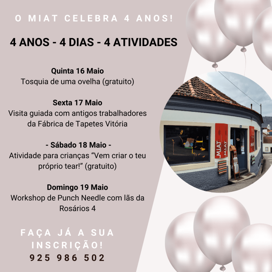 COMEMORAÇÃO DO 4º ANIVERSÁRIO DO MIAT - 4 ANOS - 4 DIAS - 4 ACTIVIDADES