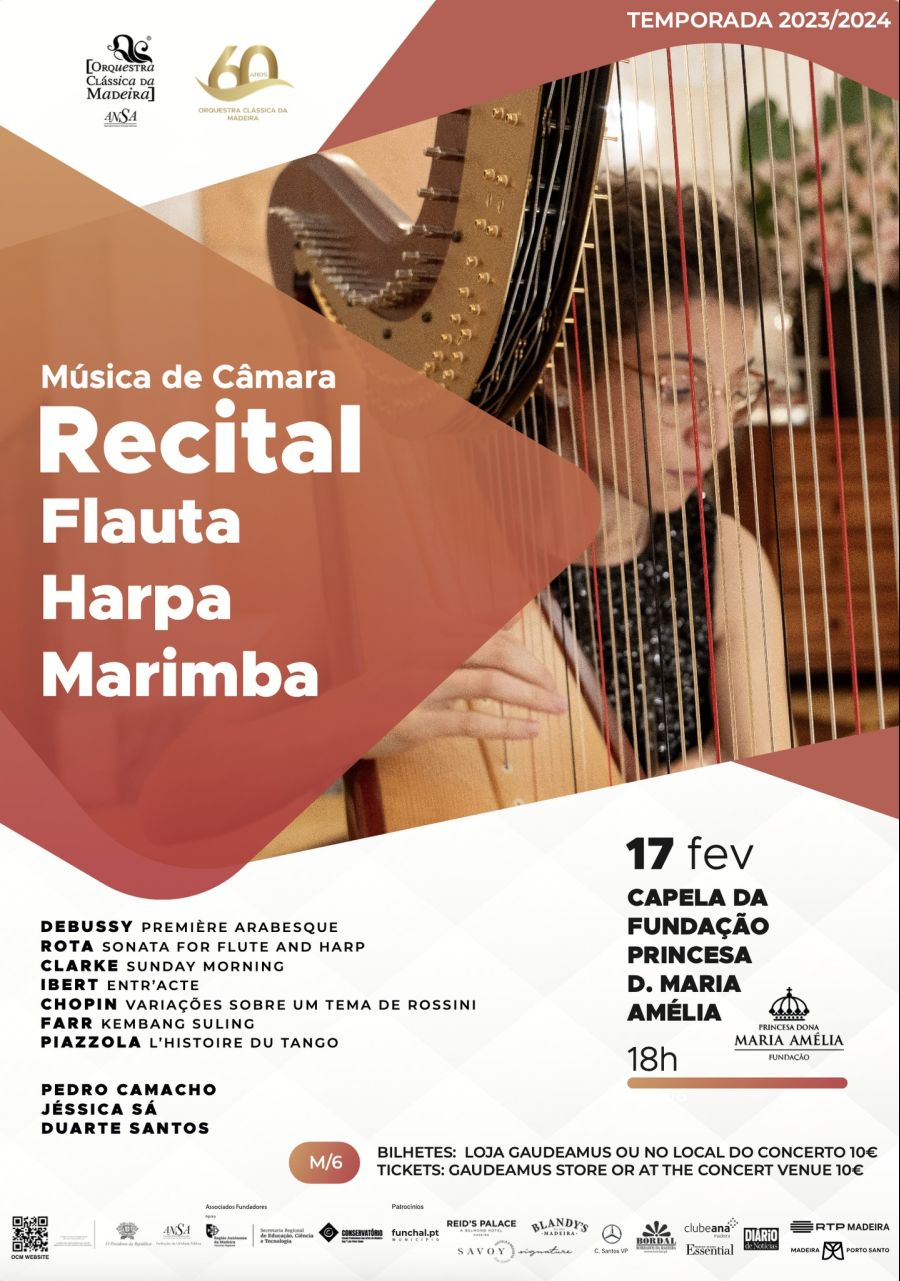 Recital de Flauta, Harpa e Marimba
