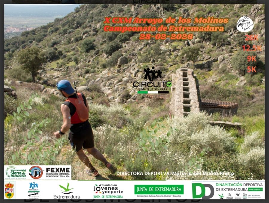 X CARRERA POR MONTAÑA ARROYO DE LOS MOLINOS CAMPEONATO DE EXTREMADURA