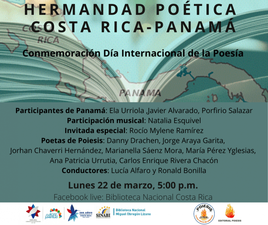 Recital. Hermandad poética Costa Rica-Panamá. Conmemoración del Día Internacional de la Poesía