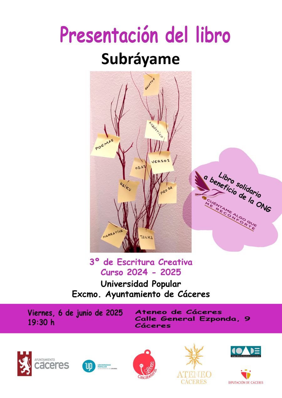 Presentación del libro 'Subráyame'