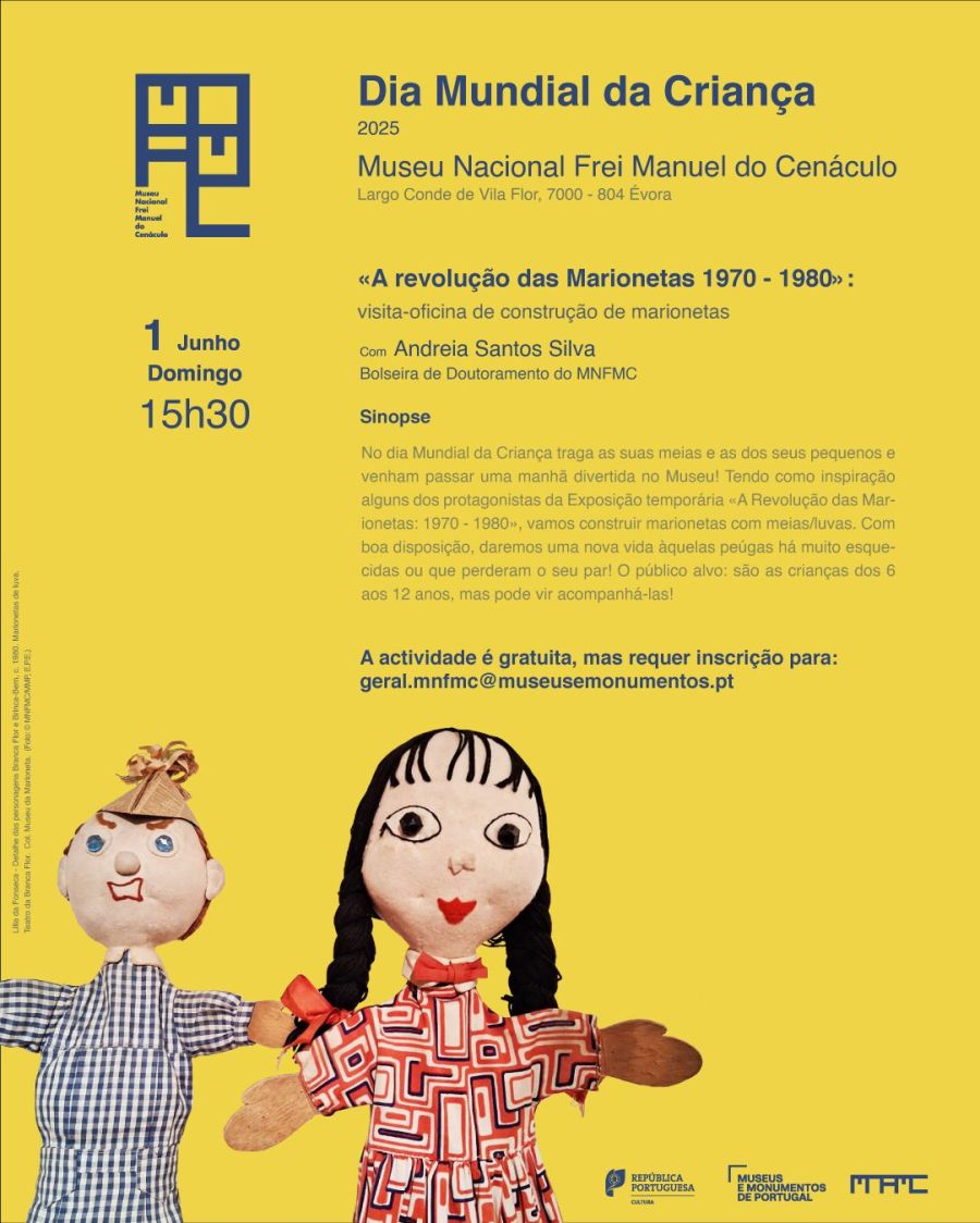 Dia Mundial da Criança | A Revolução das Marionetas 1970-1980 | Visita-oficina | Feira do Livro de Évora