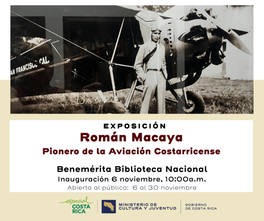 Inauguración de la exposición 'Román Macaya: pionero de la aviación costarricense'