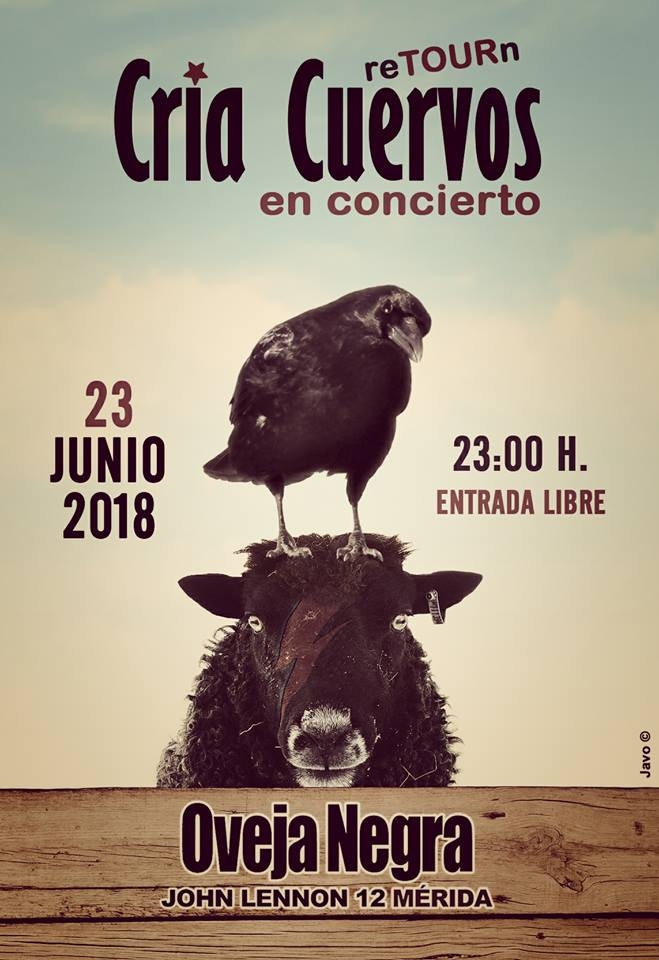 Cría Cuervos en concierto || Oveja Negra (Mérida)
