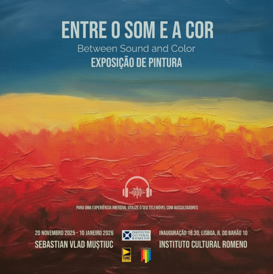 Exposição „Entre a música e a cor” do artista Sebastian Vlad Muștiuc a Instituto Cultural Romeno Lisboa