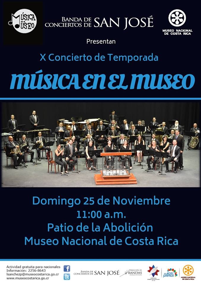 X concierto. Música en el museo. Banda de Conciertos de San José GAM