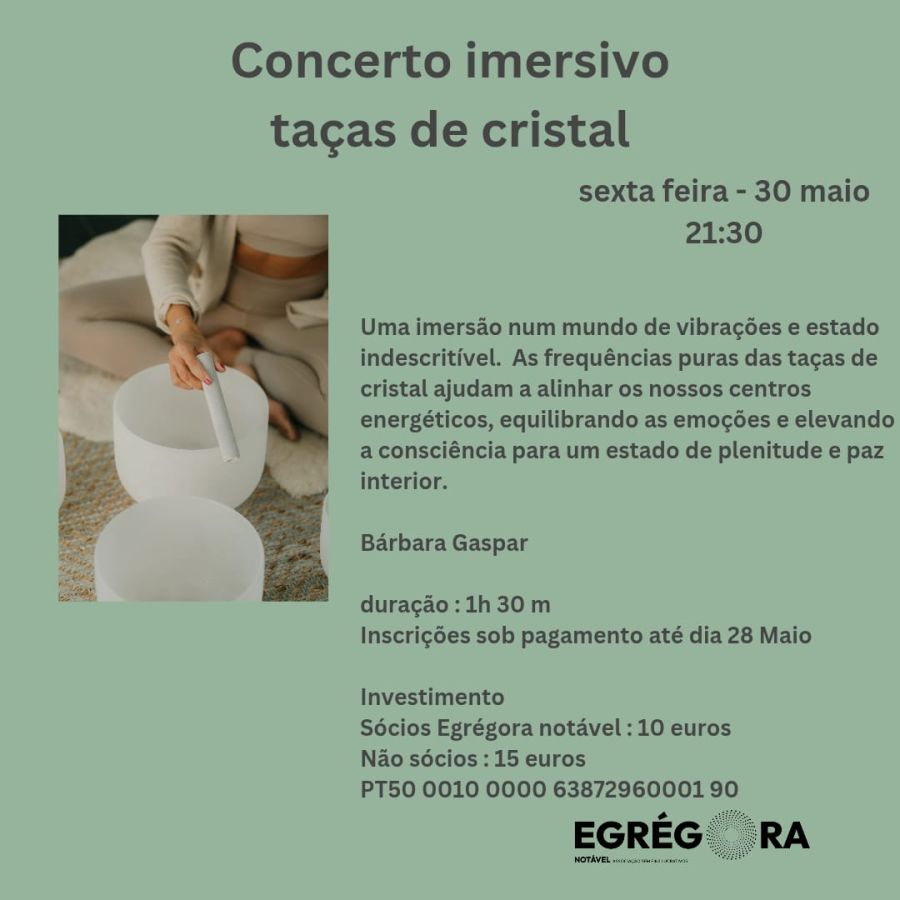 Concerto imersivo taças de cristal