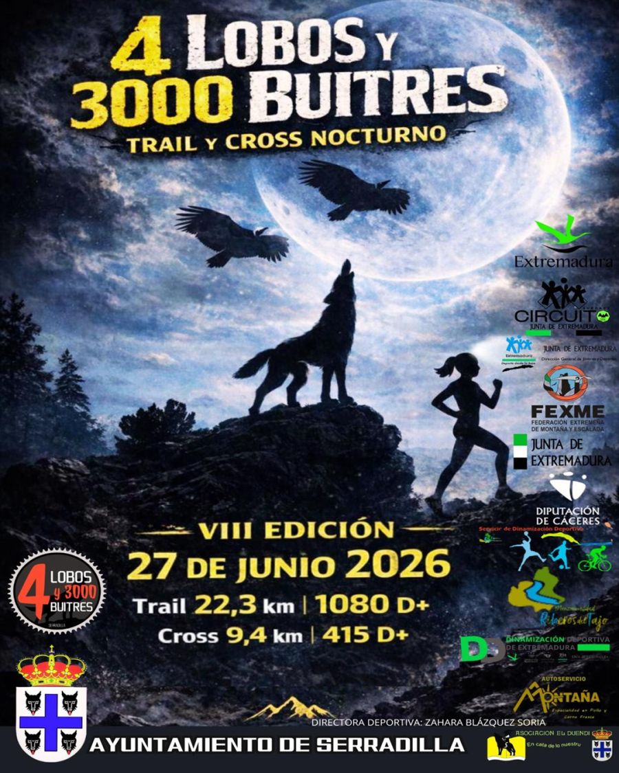 VIII TRAIL Y CROSS NOCTURNO 4 LOBOS Y 3000 BUITRES