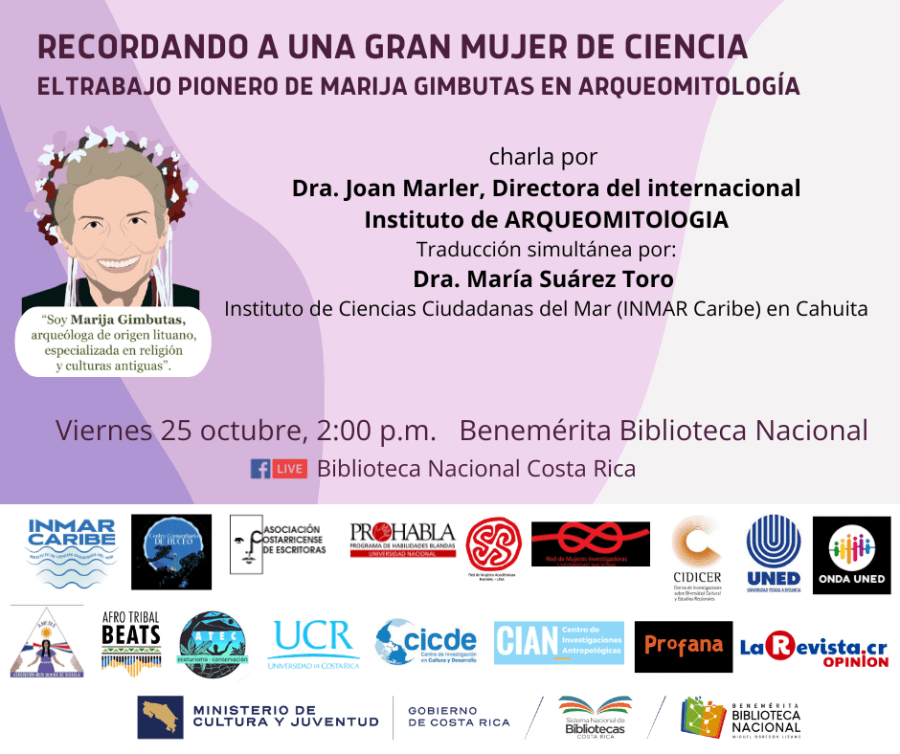 Conferencia. Recordando a una Gran Mujer de Ciencia: El Trabajo Pionero de Marija Gimbutas en Arqueomitología