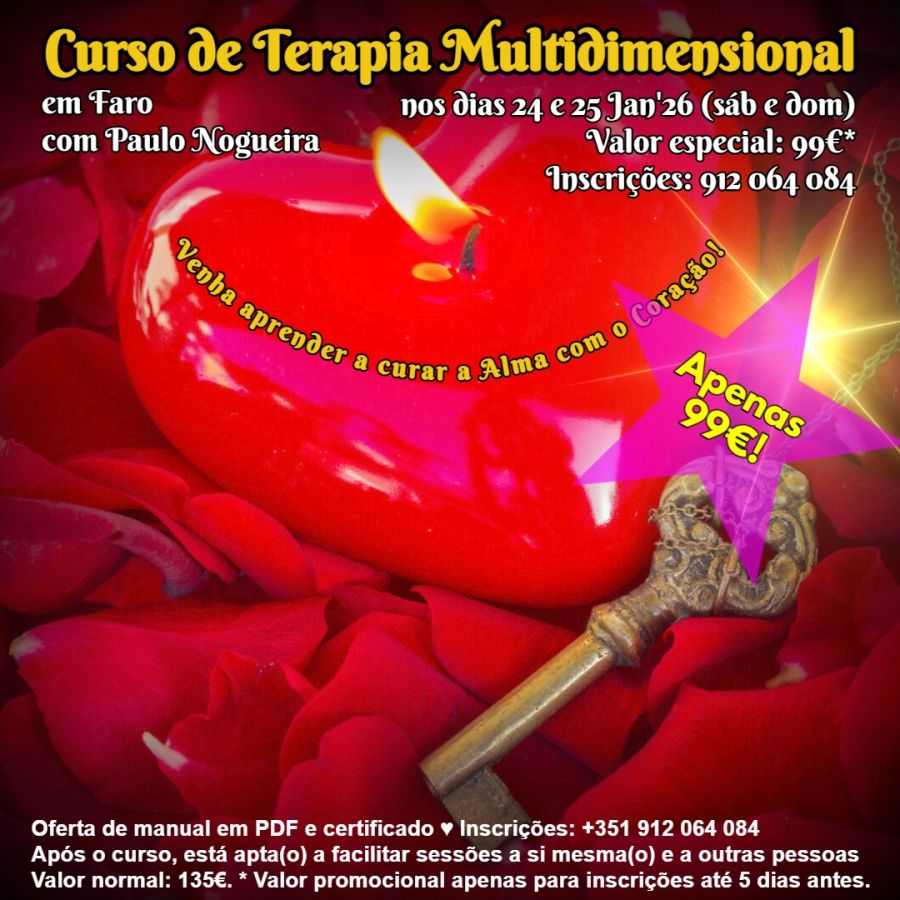 Curso de Terapia Multidimensional em Faro Jan'26