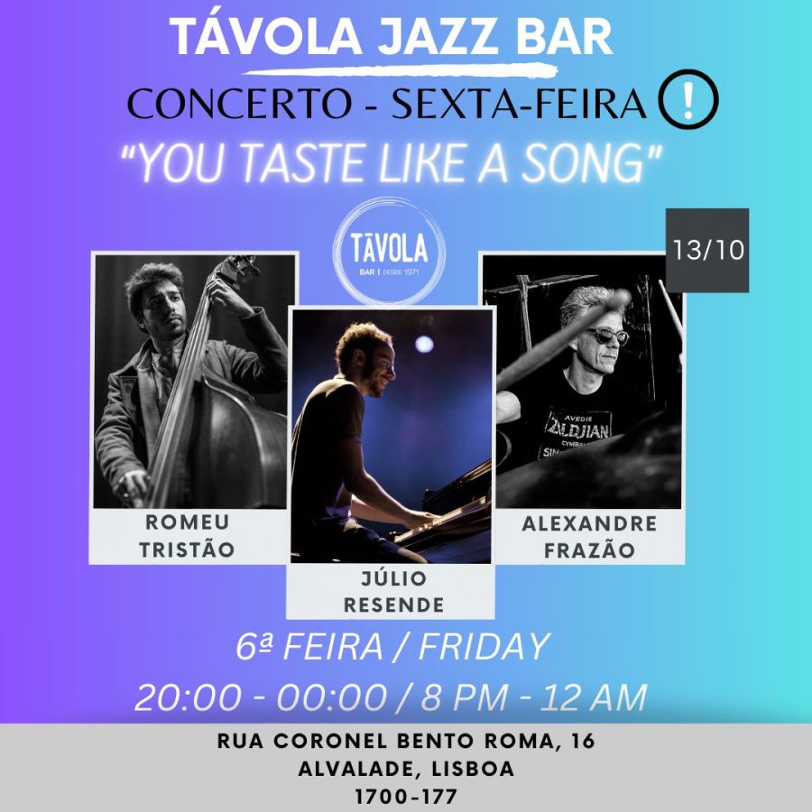 'You Taste Like a Song' - Júlio Resende ao vivo no Távola Jazz Bar