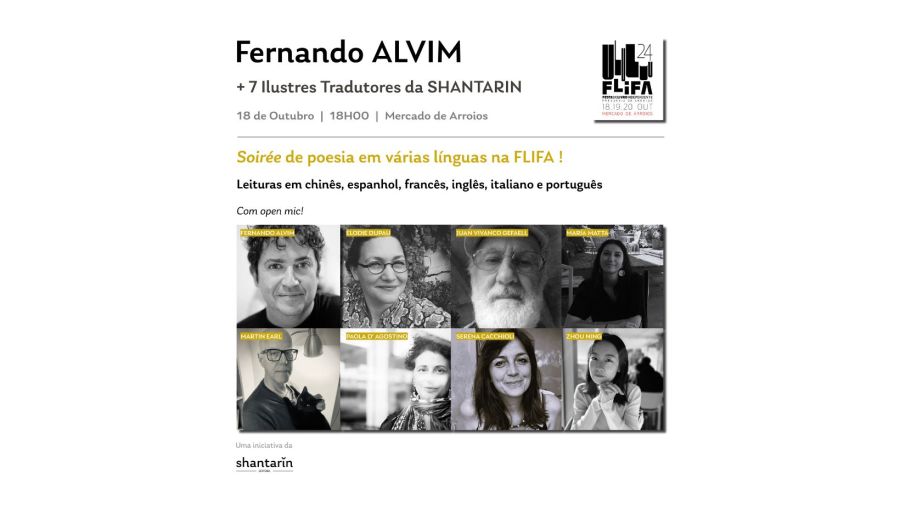 Fernando ALVIM + 7 Ilustres Tradutores da SHANTARIN. Soirée de poesia em várias línguas