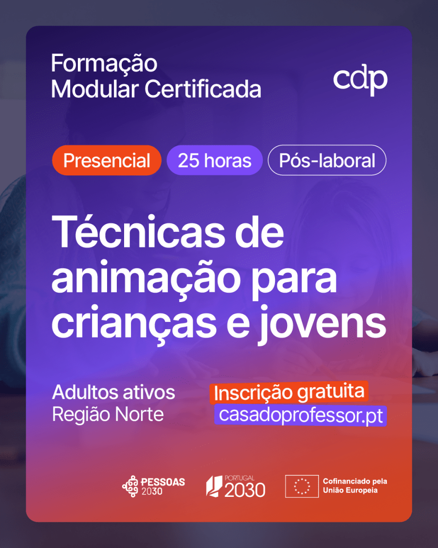 Formação gratuita: Técnicas de animação para crianças e jovens