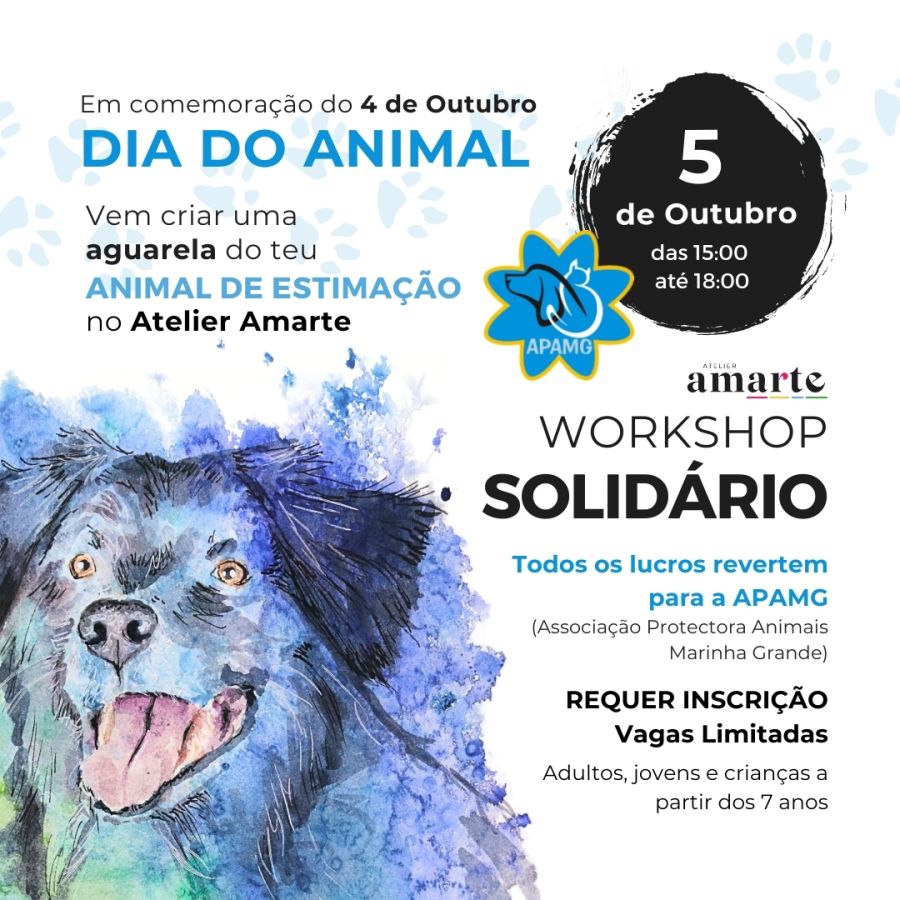 Workshop Solidário - Cria uma aguarela do teu animal de estimação