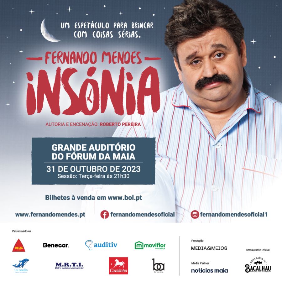 Fernando Mendes com 'Insónia' no Fórum da Maia