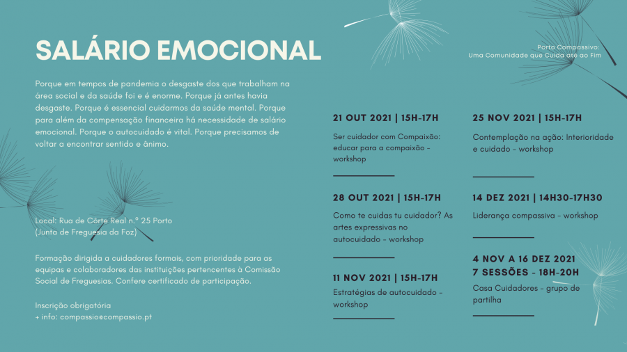 Salário emocional - Workshops de Autocuidado para cuidadores formais