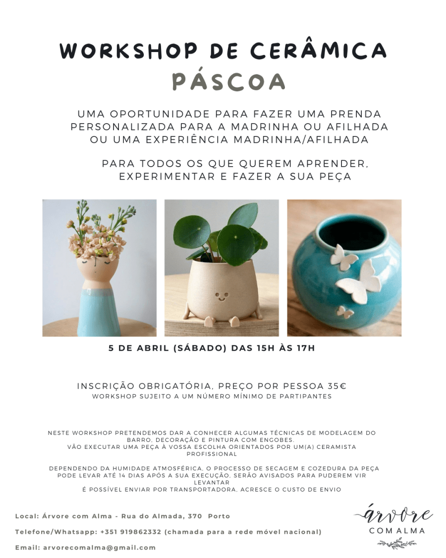 WORKSHOP DE CERÂMICA - Páscoa