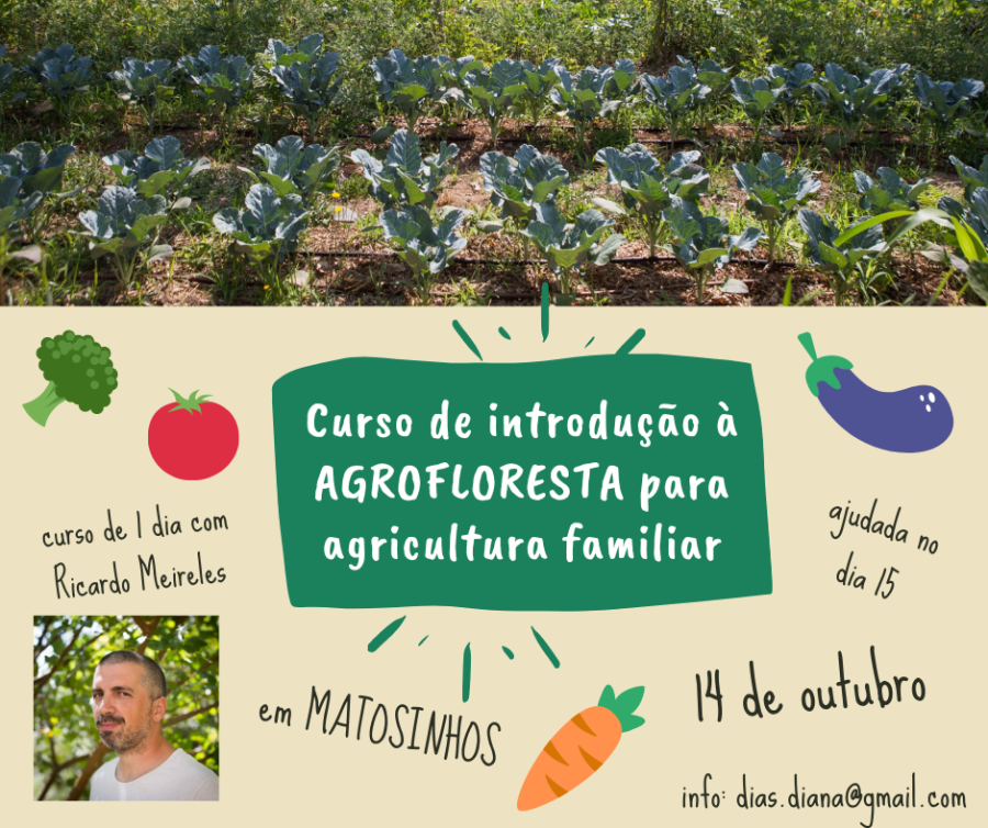 Curso de introdução à Agrofloresta para agricultura familiar, em Matosinhos