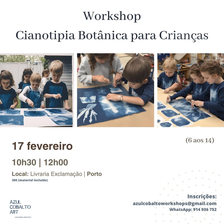 Workshop Cianotipia Botânica para Crianças