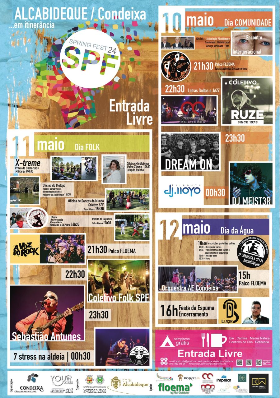 Festival Spring Fest 2024 - 10 a 12 de maio - Alcabideque, Condeixa