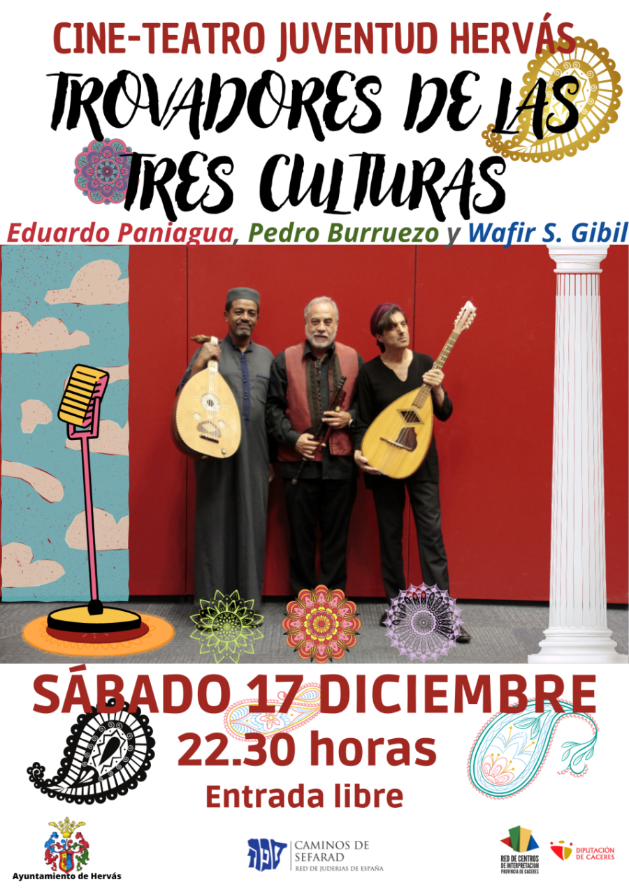 CONCIERTO. Trovadores de las Tres Culturas, con Eduardo Paniagua, Pedro Burruezo y Wafir S. Gibil