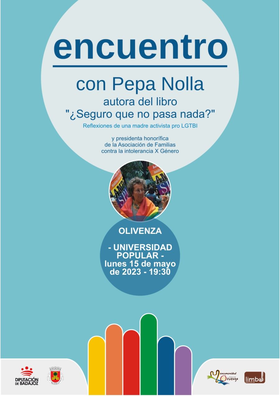 Encuentro con Pepa Nolla, autora del libro '¿Seguro que no pasa nada? Reflexiones de una madre activista pro LGTBI'