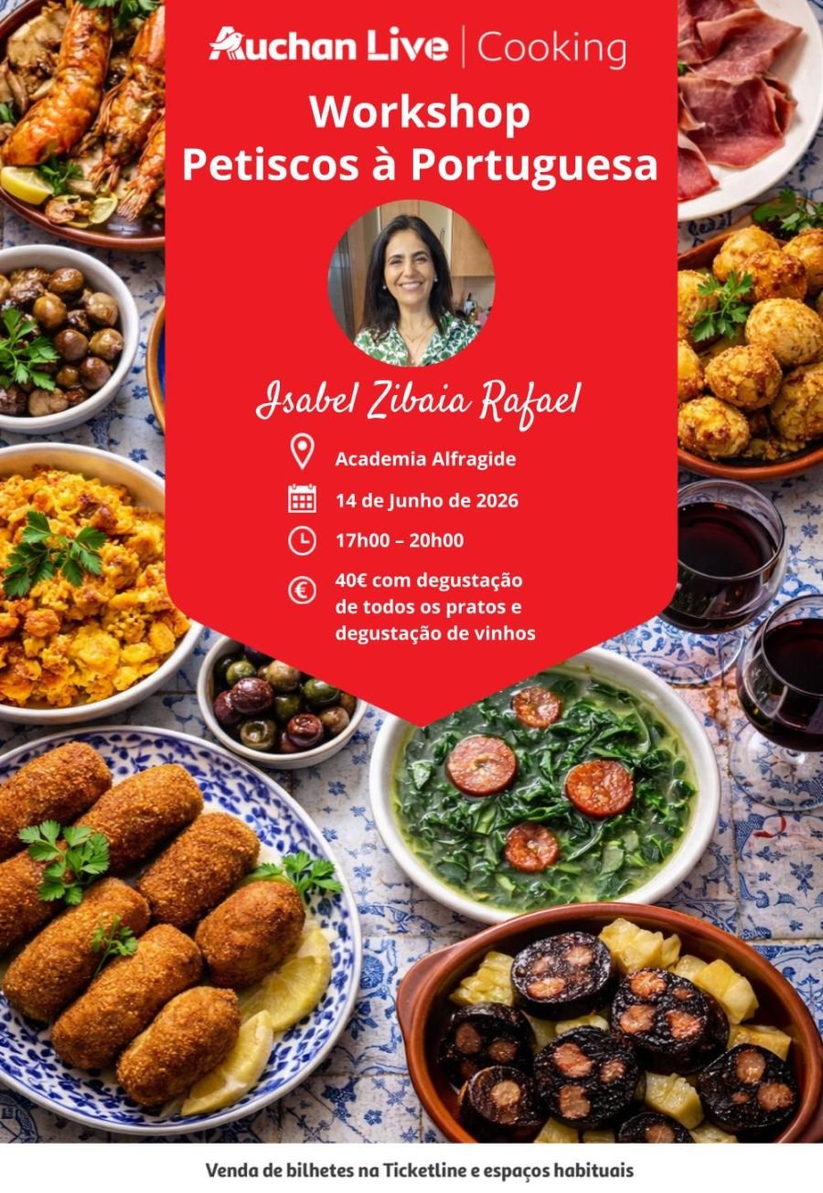 Workshop Petiscos à Portuguesa - Academia Auchan Live Alfragide - Chef Isabel Zibaia Rafael