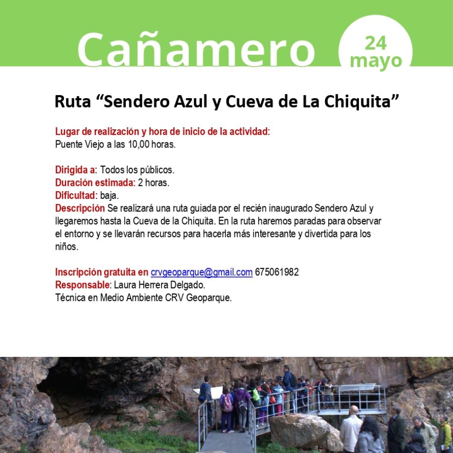 Ruta “Sendero Azul y Cueva de La Chiquita”